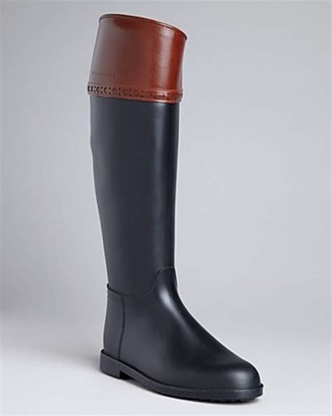 burberry sienna brown rubber riding rain boots|Shop Designer Boots for Women .